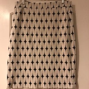 Cream & Black Midi Renee C Stretch Skirt